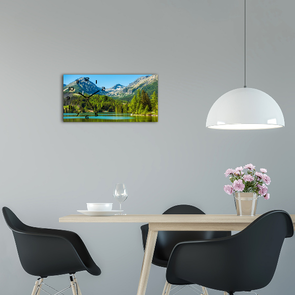 Horloge murale horizontale Lac dans les montagnes