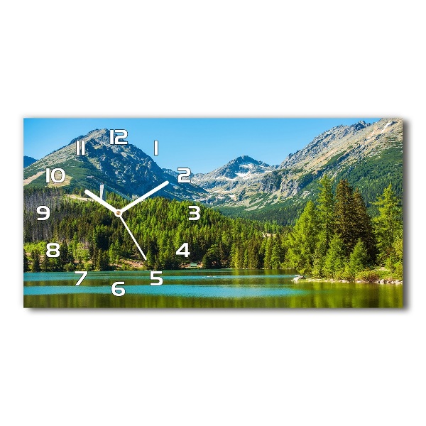 Horloge murale horizontale Lac dans les montagnes