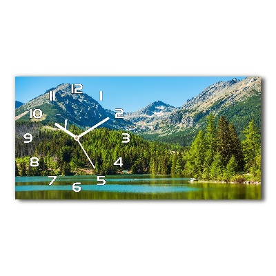 Horloge murale horizontale Lac dans les montagnes