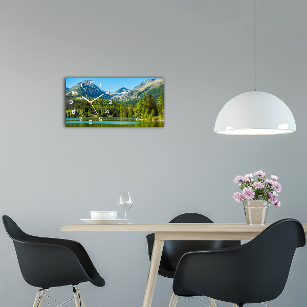 Horloge murale horizontale Lac dans les montagnes