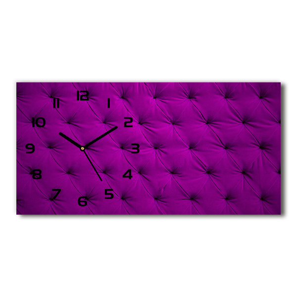 Horloge horizontale en verre Mur de velours
