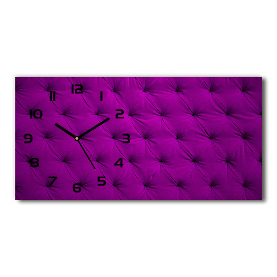 Horloge horizontale en verre Mur de velours