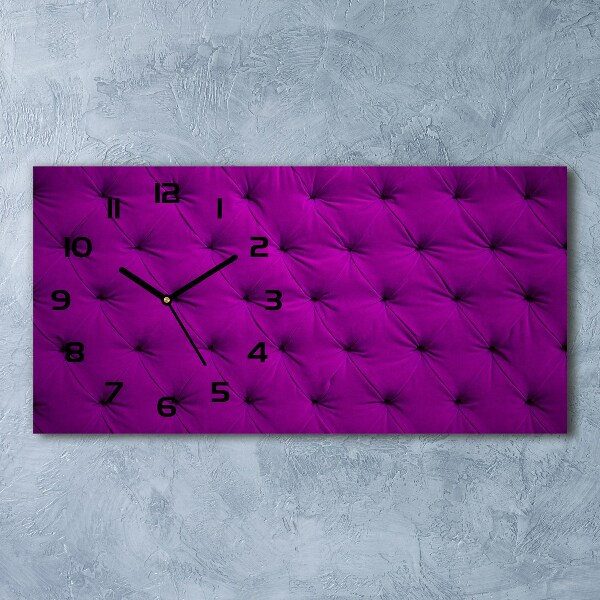 Horloge horizontale en verre Mur de velours