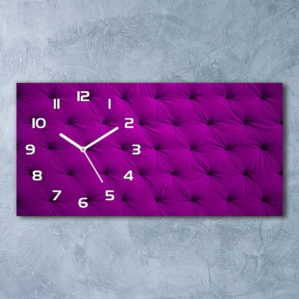Horloge horizontale en verre Mur de velours