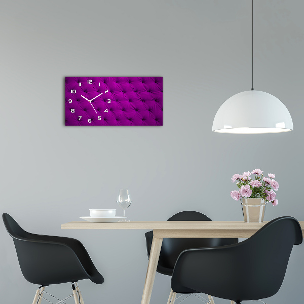 Horloge horizontale en verre Mur de velours