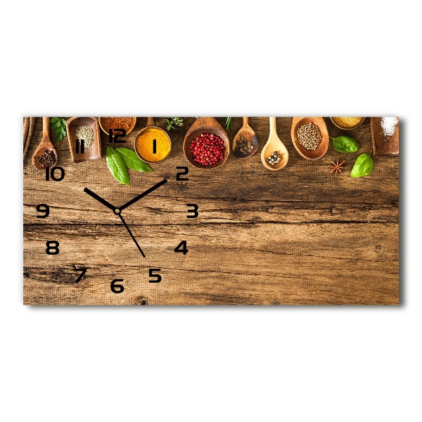 Horloge rectangulaire horizontale Bois épicé