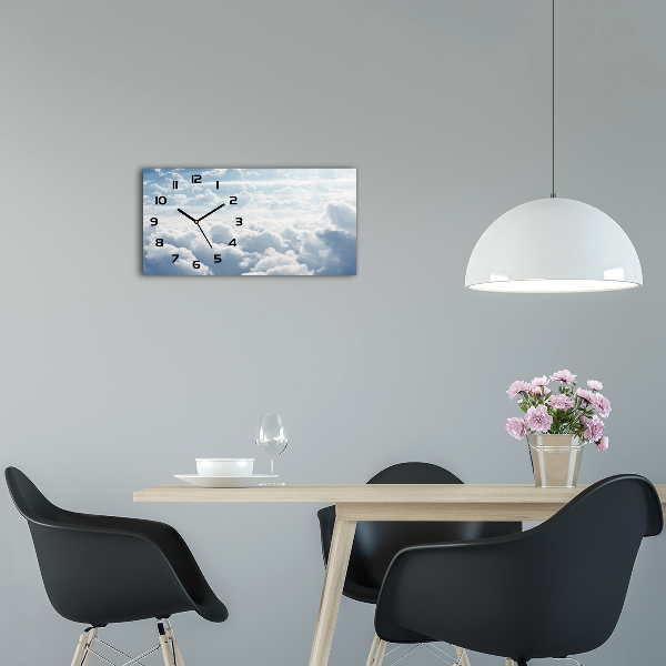 Horloge horizontale en verre Nuages vus du ciel