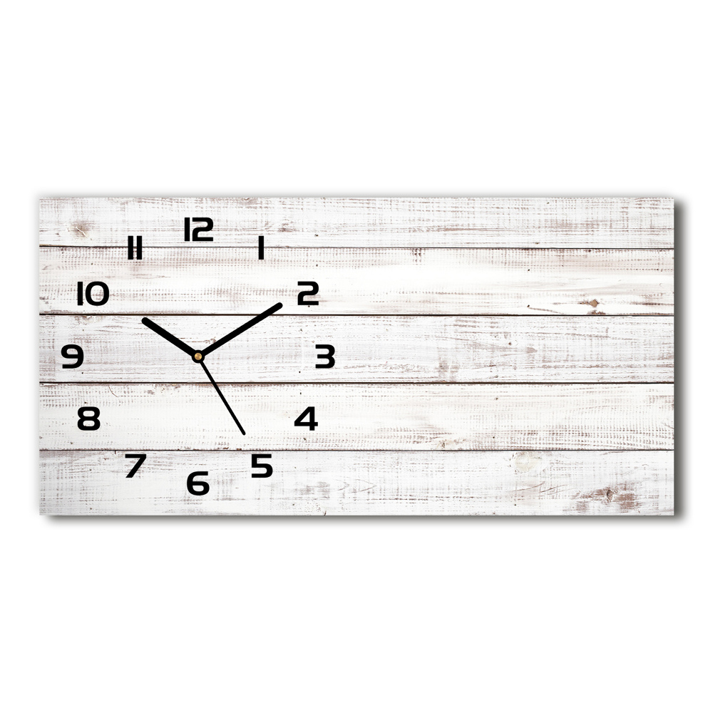 Horloge murale horizontale Mur en bois