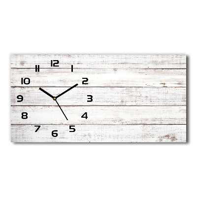 Horloge murale horizontale Mur en bois