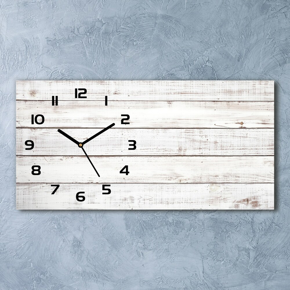 Horloge murale horizontale Mur en bois