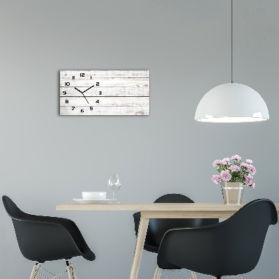 Horloge murale horizontale Mur en bois