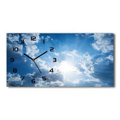 Horloge rectangulaire horizontale Nuages dans le ciel un rayon de soleil