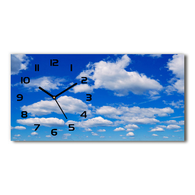 Horloge horizontale Ciel bleu et nuages