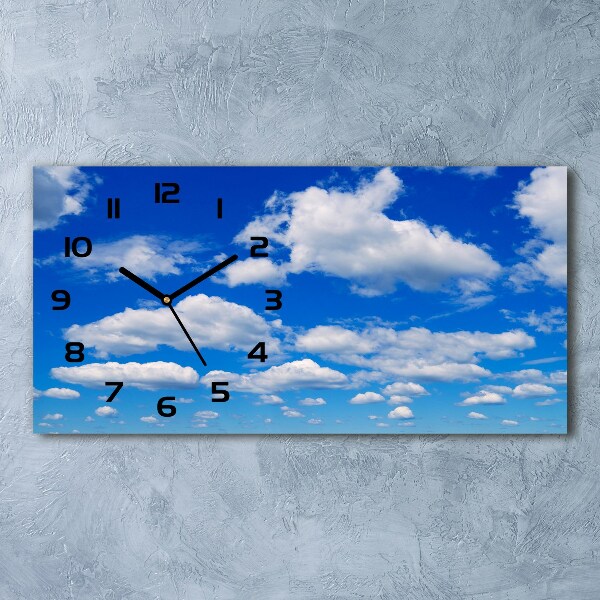Horloge horizontale Ciel bleu et nuages