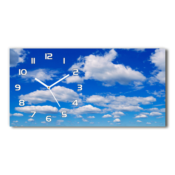 Horloge horizontale Ciel bleu et nuages