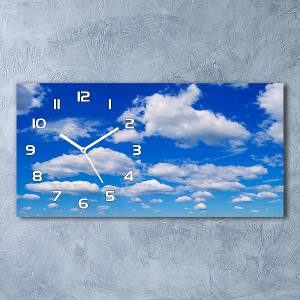 Horloge horizontale Ciel bleu et nuages