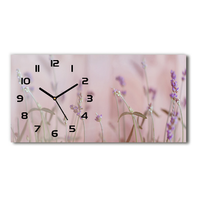 Horloge horizontale en verre Lavande