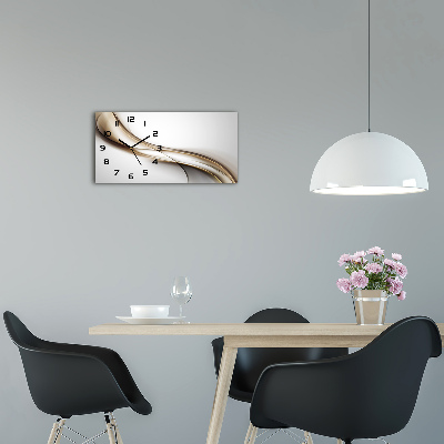 Horloge murale horizontale Vague brune