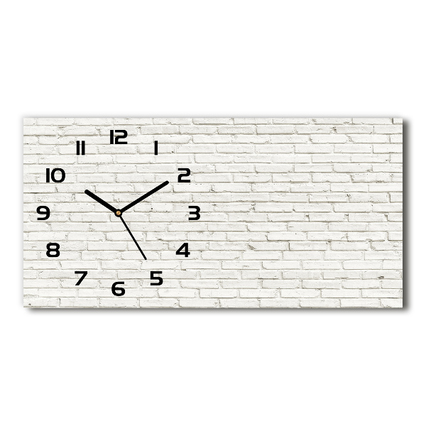 Horloge horizontale en verre Motif de la brique