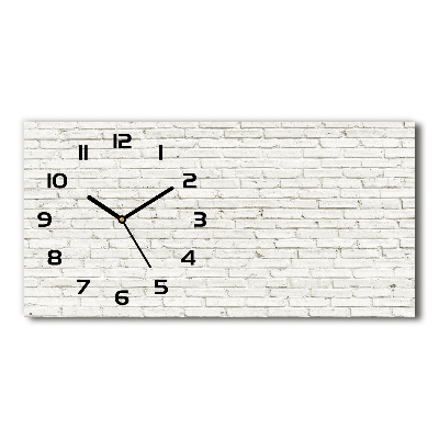 Horloge horizontale en verre Motif de la brique