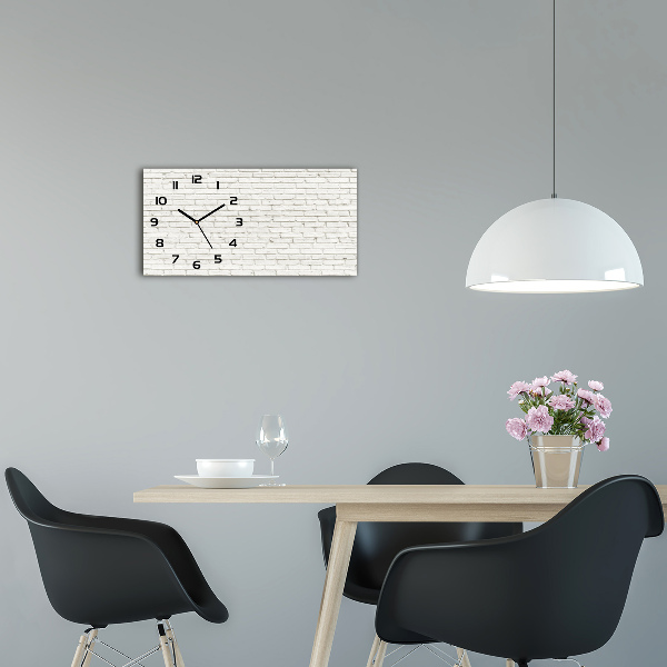Horloge horizontale en verre Motif de la brique
