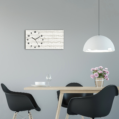 Horloge horizontale en verre Motif de la brique