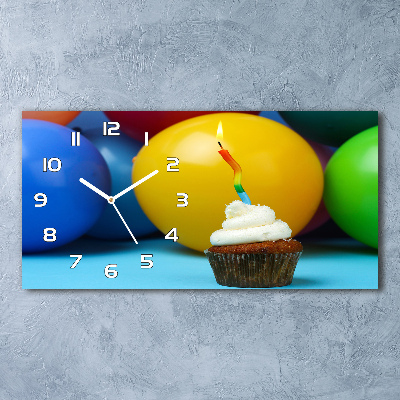 Horloge horizontale Gâteau d'anniversaire