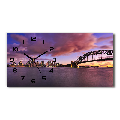 Horloge horizontale en verre Pont Sidney