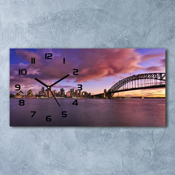 Horloge horizontale en verre Pont Sidney
