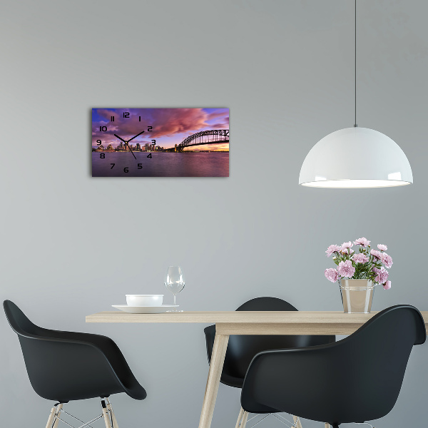 Horloge horizontale en verre Pont Sidney