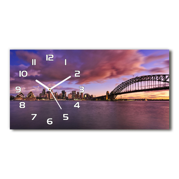 Horloge horizontale en verre Pont Sidney
