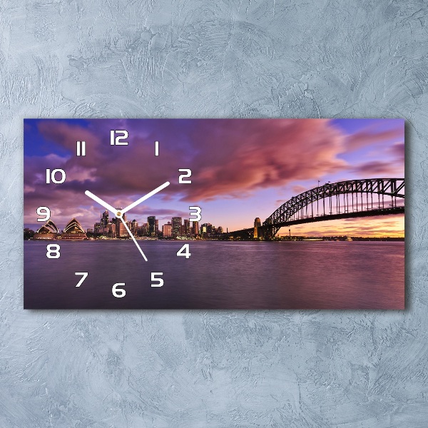 Horloge horizontale en verre Pont Sidney
