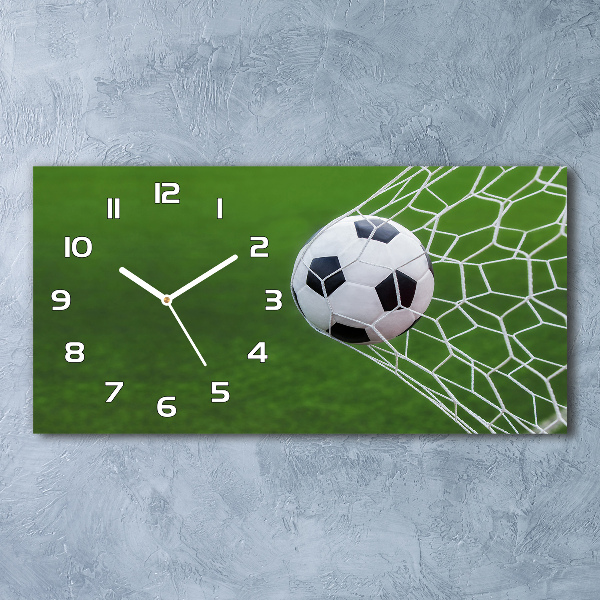 Horloge rectangulaire horizontale Ballon dans un but