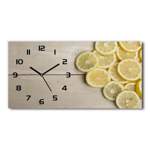 Horloge horizontale en verre Bois de citrons