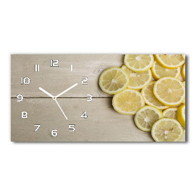 Horloge horizontale en verre Bois de citrons