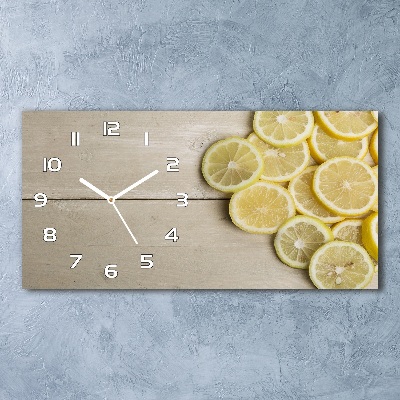 Horloge horizontale en verre Bois de citrons