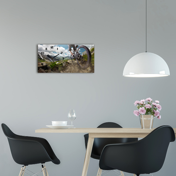 Horloge horizontale en verre Vététiste