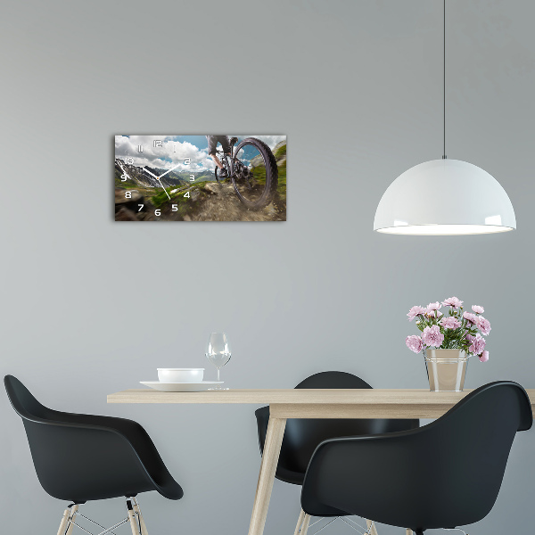 Horloge horizontale en verre Vététiste