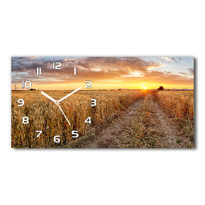 Horloge horizontale en verre Champ de blé