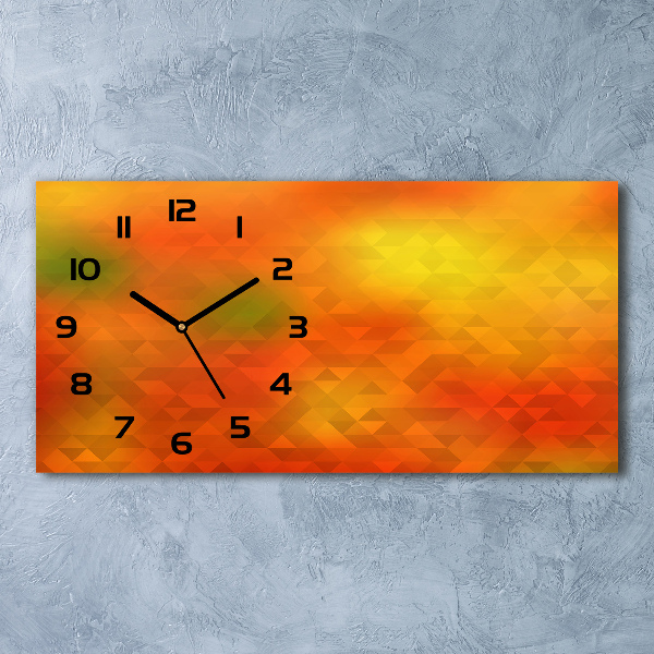 Horloge horizontale Triangles abstraits