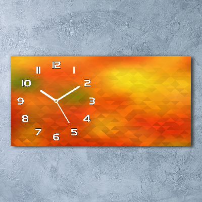 Horloge horizontale Triangles abstraits