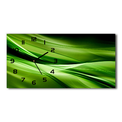 Horloge horizontale Fond de vagues vertes