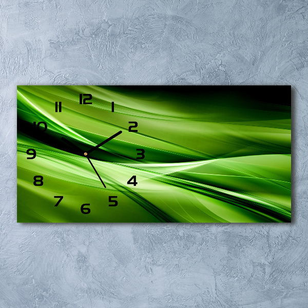 Horloge horizontale Fond de vagues vertes