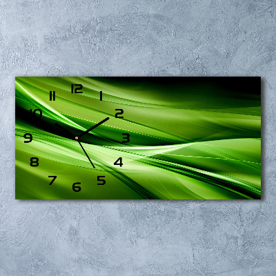 Horloge horizontale Fond de vagues vertes