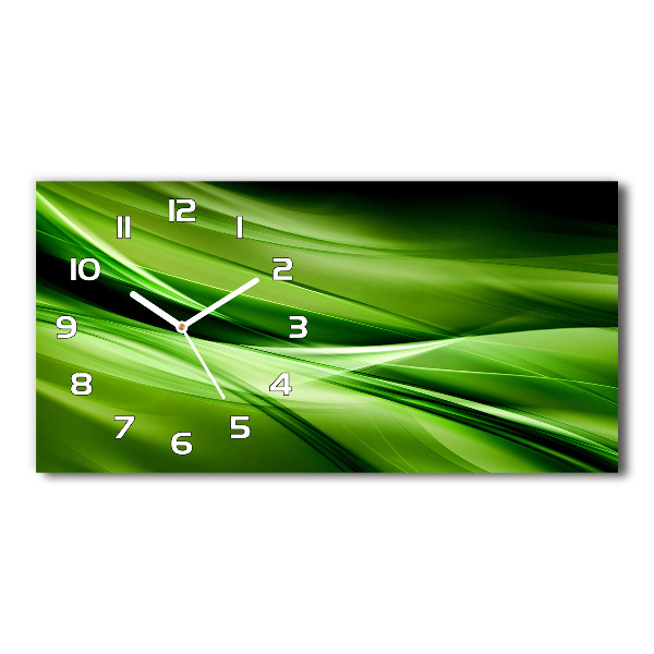 Horloge horizontale Fond de vagues vertes