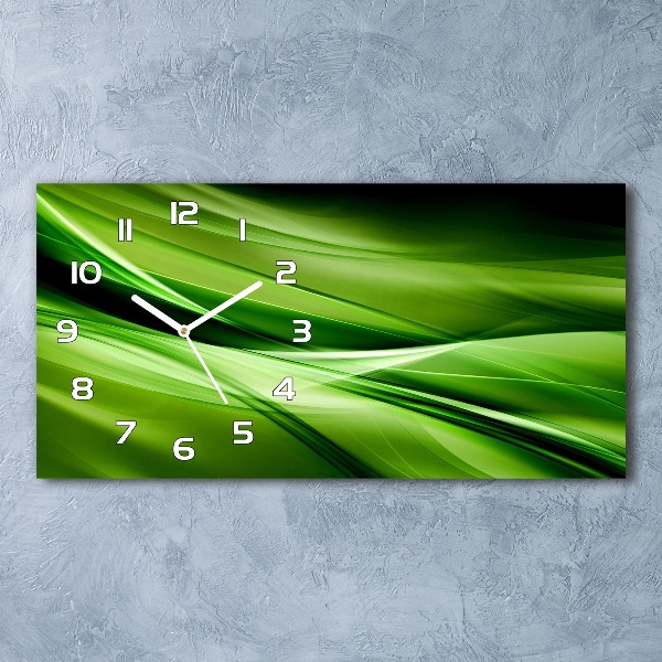 Horloge horizontale Fond de vagues vertes