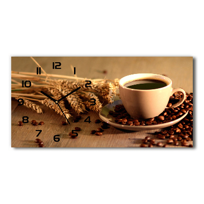 Horloge rectangulaire horizontale Café aromatique
