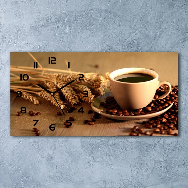 Horloge rectangulaire horizontale Café aromatique