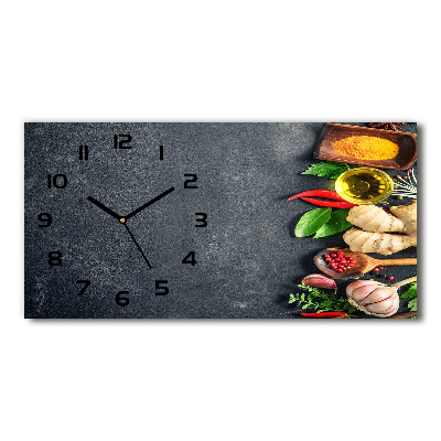 Horloge rectangulaire horizontale Herbes et épices