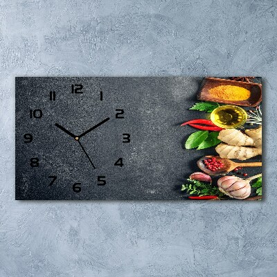 Horloge rectangulaire horizontale Herbes et épices